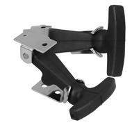 LIFKICH 2pcs Loquet à Poignée en T Flexible en Caoutchouc et Acier Inoxydable pour Capot Moteur et Armoire à Outils, Résistant la Déchirure, Installation Facile, Couleur Noir