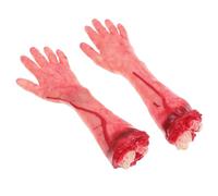 LIFKICH 2pcs Mains Truquées en Plastique Suspendues pour Halloween, Accessoires de Décoration Terrifiants pour Fêtes et Maisons Hantées