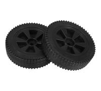 LIFKICH 2pcs Roues de Rechange pour Chariot de Barbecue en Hdpe Noir, Résistance aux Charges Lourdes et Mobilité Fluide, Adaptées pour Barbecue et Patio