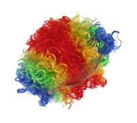 LIFKICH 3 Pièces Perruques de Clown Afro Duveteuses Grandes et Bou s en Plastique Élastique pour Fête Carnaval Costume Utilisation Longue Durée