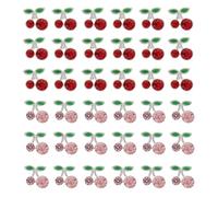 LIFKICH 36 Pièces Bijoux D'ongles Cerise en Alliage, Breloques 3d Décoratives pour Nail Art, sans Déformation, pour Fêtes D'anniversaire et Nouvel An