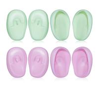 LIFKICH 4 paires Lot Cache-oreilles Silicone pour Coloration Protection Anti-tache pour Cheveux Confortables et Antidérapants pour Coiffure et Natation