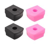 LIFKICH 4 Pièces Bloc de Frein en Caoutchouc Noir et Rose Remplacement Rapide et Haute Visibilité pour Patins à roulettes Garçon et Filles Compatible Patins à roulettes