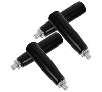 LIFKICH 4 Pièces Bouton Manuel Rotatif Noir en Bakélite et Fer pour Treuil de Remorque, Poignée Solide avec Adaptabilité pour Équipements Mécaniques