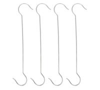 LIFKICH 4 Pièces Crochet Suspendre Extérieur en Acier Inoxydable, Usage | Charge Lourde, Résistant aux Intempéries, Installation Facile, Argenté, pour Balcon et Jardinières Suspendues