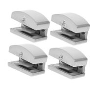 LIFKICH 4 pièces Guide Bas de Porte Aluminium Réglable pour Porte de Coulissante Roulettes Friction pour Panneau Verre Accessoire Pratique pour Salle de Bain et Bureau