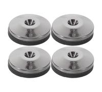 LIFKICH 4 Pièces Tapis Anti-Vibrations pour Pieds D'enceintes à Isolation Acoustique en Alliage et Eva Noir, Support Stable Bruit pour Home Theaters et Studios