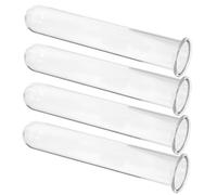 LIFKICH 4 Pièces Vase Tube à Essai Hydroponique en Verre - Pots De Fleurs à Éprouvette Pour Bureau