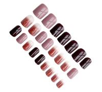 LIFKICH 48 Pièces Stickers pour Ongles Brillants Faux Ongles Pailletés à Couverture Complète Patchs