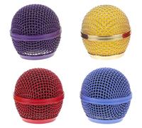 LIFKICH 4pcs Microphone Mesh Grills Replacement Mesh Mic Grill Head Microphone Accessories Compatible for SM58 Wired or Wireless Microphone