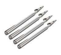 LIFKICH 4pcs Pince Crocodile Télescopique en Acier Inoxydable Réglable Clip Stylo pour Fixation de Panneaux et Signalisation en Milieu Industriel