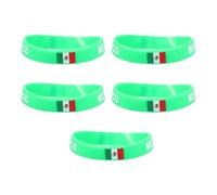 LIFKICH 5 Pièces Bracelet Imprimé Drapeau du Pays, Taille Unique | Confortable à Porter, pour Matchs de Football et Jeux Sportifs, Accessoire Fan