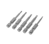 LIFKICH 50 pièces Embouts de Tournevis Magnétiques à Tige Têtes Triangulaires Acier Lot pour Outillage Mécanique et Électrique