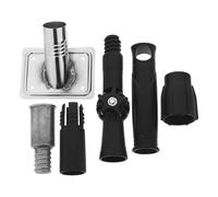 LIFKICH 5pcs Accessoires de Fabrication de Balai en Acier Inoxydable, Adaptateur Multifonction pour Manche Télescopique et Brosse, Remplacement Pratique pour Maisons et Commerces