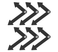 LIFKICH 6 Pièces Aiguilles Faciles à Utiliser en Plastique Noir Horloge pour Enseignement pour Cours de Mathématiques en École Primaire et de Groupe