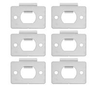LIFKICH 6 Pièces Plaque de Verrouillage de Porte en Acier Inoxydable, 39 | Espacement 3/8 Pouce, Trou 5mm, Ouverture 2,40x1,80x0,80cm, pour Serrure Encastrée
