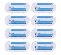 LIFKICH 8 Pcs Rouleaux de Rechange pour Lime à Pied Électrique Bleu, Abrasif en Emery et Abs, Compatible Plusieurs Marques, pour Soin des Pieds et Pédicure