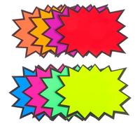 LIFKICH 80 Étiquettes de Prix en Papier Fluorescent Design Éclaté Unique, Utilisation Polyvalente et Étiquetage Rapide pour Centres Commerciaux et Expositions