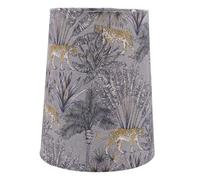 LIFKICH Abat-jour en Tissu Imprimé Léopard Vintage, Forme Tonneau, Petit Format, Abat-jour pour Lampe de Table et Lampadaire, Diffusion Lumière Douce pour Chambre et Salon, Remplacement