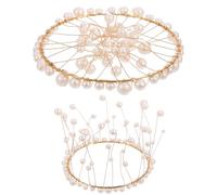LIFKICH Accessoires de Photographie de Produits 2pcs Cercles de Perles Rondes Légères en Alliage pour Nail Art et Montres, Décoration Délicate et Polyvalente pour Photographie
