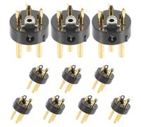 LIFKICH Accessoires pour Microphone XLR 3 Broches 10pcs Connecteur Mâle en Métal et Abs Haute Conductivité pour Câble Audio Ktv DIY