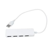 LIFKICH Adaptateur Hub USB Ports Ultra Fin pour Ordinateur Portable Et Pc Rallonge Et Répartiteur Multi-USB Blanc