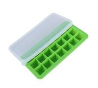 LIFKICH Bac à Glaçons en Silicone Vert 21 Compartiments 2 Pièces avec Couvercles, sans Odeur et Sûr, pour Cuisines et Préparation de Gâteaux