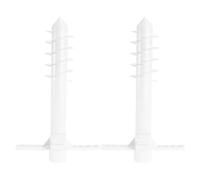 LIFKICH Base de Parasol de Plage Plastique à Cinq Spirales, 2 Pièces Blanc | Ancrage Stable Sable Meuble, Poignée Ergonomique, Vis de Serrage, pour Camping et Drapeaux