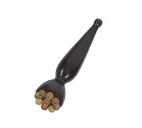 LIFKICH Bâton de Massage Yeux en Bois Naturel pour Visage, Stimulation Ciblée par Acupression, Forme Corne de Mouton, Portable pour Massage Facial et Auto-massage