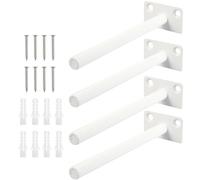 LIFKICH Blind Shelf support invisible 4 pièces en fer blanc avec vis, conçu pour planches en bois, installation murale dans les cuisines et murs, forme simple