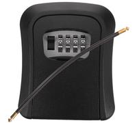 LIFKICH Boîte à Clés Sécurisée Murale Code, en Alliage de Zinc et Acier Noir, pour Gestion Professionnelle des Clés en Entreprises et Bureaux