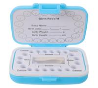 LIFKICH Boîte à Dents de Lait Rangement Multi-usage en Plastique Compartiments Étiquetés pour Petits Souvenirs et Cheveux de Bébé Maison Voyages