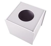 LIFKICH Boîte à Dons Cubique Multifonction en PVC Blanche 12 CM, Collecte de Pourboires et Tombola, pour Événements Festifs et Mariages