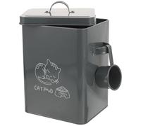 LIFKICH Boîte de Rangement pour Poudre de Lessive sous-Compartiment et Pelle Conteneur de Buanderie Pratique pour Farine et Riz 23.5X15.5X26Cm