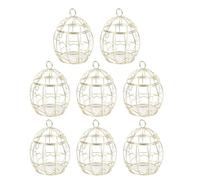 LIFKICH Boîtes à Bonbons de Cage à Oiseaux en Fer Doré, 8 Pièces, Design Élégant Détails Creux, Artisanat Fiable pour Tables de Mariage et Événements Spéciaux