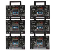 LIFKICH Boîtes à Friandises Vintage Forme Radio 6pcs en Papier Noir pour Fête, Décorations Classiques et Contenants pour Petites Friandises