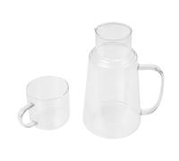 LIFKICH Bouilloire en Verre Borosilicaté 1300ml Grosse Capacité pour Conservation de Boissons, Design Moderne et Élégant, pour Bureau et Fête