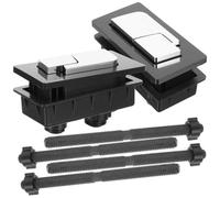 LIFKICH Bouton de Chasse D'eau Double en Abs Noir, Surface Lisse et Facile à Utiliser, Lot de 2 Pièces pour Réservoir de Toilettes, Accessoire pour Salle de Bain