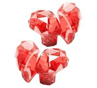 LIFKICH Bouton Poussoir Wc de Cœur Auto-adhésif, Aide-presseur Hygiénique pour Remplacement Chasse D'eau, Texture Diamant Élégante, 2 Paires pour Salle de Bain Domestique