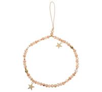 LIFKICH Bracelet de Téléphone en Ccb et Alliage Doré Chaîne Perlée Breloque Étoile Accessoire Décoratif Antidérapant pour Smartphone Lanière Élégante Multifonction pour Usage Quotidien