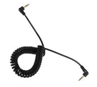 LIFKICH Câble Audio Stéréo Mâle à Mâle 3,5 Mm Conception Ressort Rétractable Enroulé avec Double Connecteur Coudé Compatible Téléphones et Tablettes pour Usage Mobile