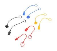 LIFKICH Capuchons Anti-Poussière pour Coupleurs Hydrauliques Iso7241A Lot de 8 sets de Pièces Plastique 1/4 Pouce Couleurs Variées Protection Rapide et Étanche pour Raccords