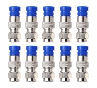 LIFKICH Connecteur Fiche F Étanche à Compression pour Câble Coaxial 75-5, Lot de 10 Pièces en Polyéthylène et Laiton, Résistant Haute Température, pour TV par Câble