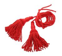 LIFKICH Cordon Tressé à Pompon Rouge pour Bugle et Cor - Paire de Cordons en Polyester pour Orchestres Scolaires - Accessoire Décoratif et Maintien Sécurisé du Poignet