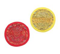 LIFKICH Coussinets Accessoires Léger et 2 Simples Lot Portable de Pièces Bol Chantant en Tissu Coton Sonores pour Bouddha pour Bols Rituels