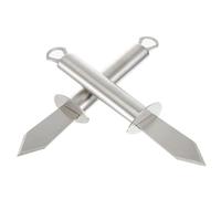 LIFKICH Couteau à Huîtres en Acier Inoxydable 2pcs Crochet pour Ouverture Facile des Coquillages pour Bbq et Fêtes
