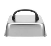 LIFKICH Couvercle à Steak en Acier Inoxydable, Dôme Rectangulaire Argenté | Plaque et Plancha, Manche Ergonomique, Cuisson Uniforme, Limite les Éclaboussures, la Cuisine Pro