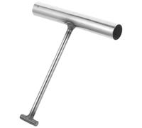 LIFKICH Crochet de Levage Métal Robuste pour Plaque Égout Poignée Ergonomique Antidérapante Levier Intégré pour Ouverture de Trappes et Portes Outil Polyvalent pour Usage Extérieur