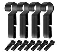 LIFKICH Crochets pour Casque de Sécurité et Lampe Frontale, Lot de 20 Pièces, Fixation Stable pour Usage Professionnel sur Chantier et Activités Extérieures