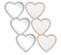 LIFKICH Décorations Miroir Cœur pour Coque de Téléphone, Lot de 6
